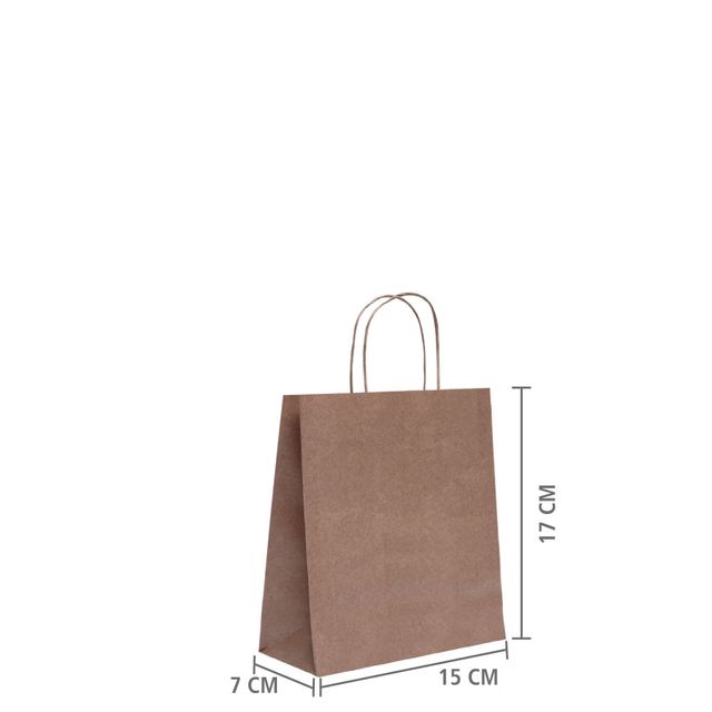 Sacola de papel kraft tamanho Sacola de papel kraft tamanho