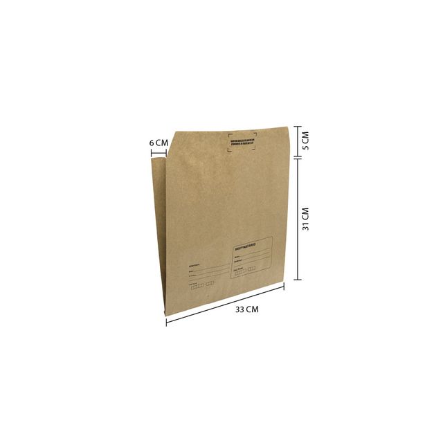 Envelope de papel kraft segurança com destinatário e remetente tamanho Envelope de papel kraft segurança com destinatário e remetente tamanho