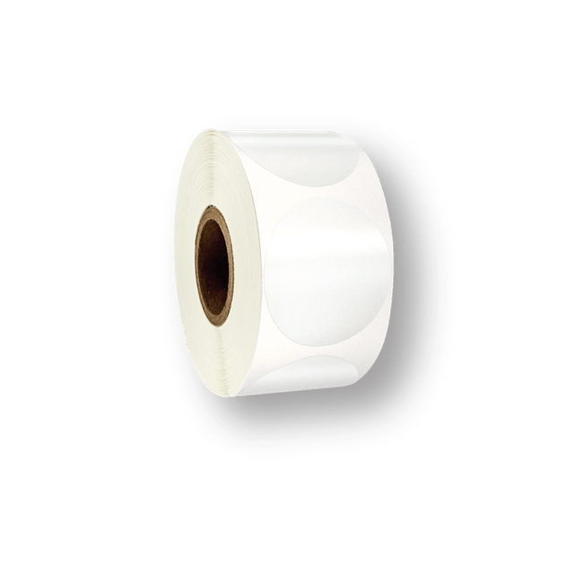 Rolo de etiqueta para fechar embalagem tamanho 5x5 cm Rolo de etiqueta para fechar embalagem tamanho 5x5 cm