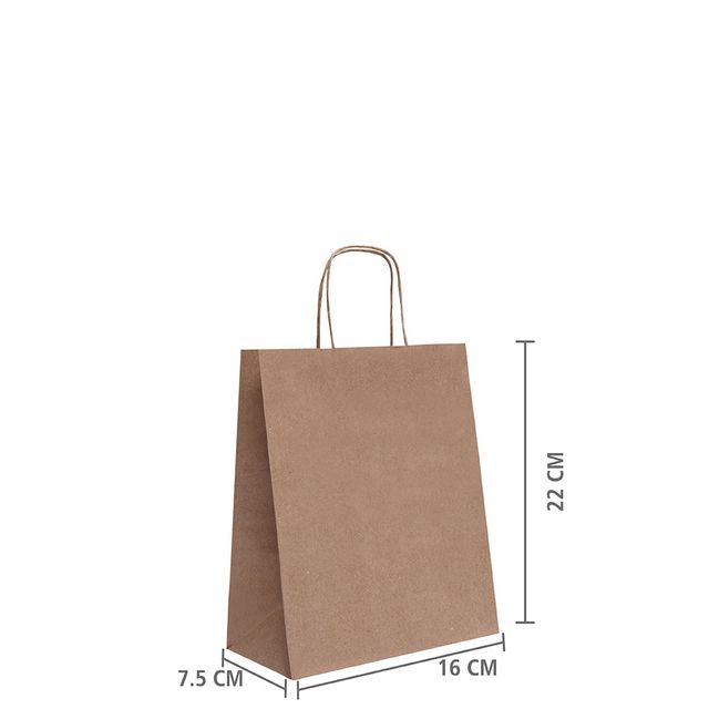 Sacola de papel kraft tamanho Sacola de papel kraft tamanho