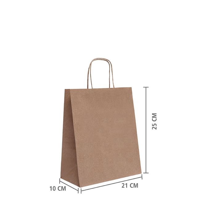 Sacola de papel kraft tamanho Sacola de papel kraft tamanho