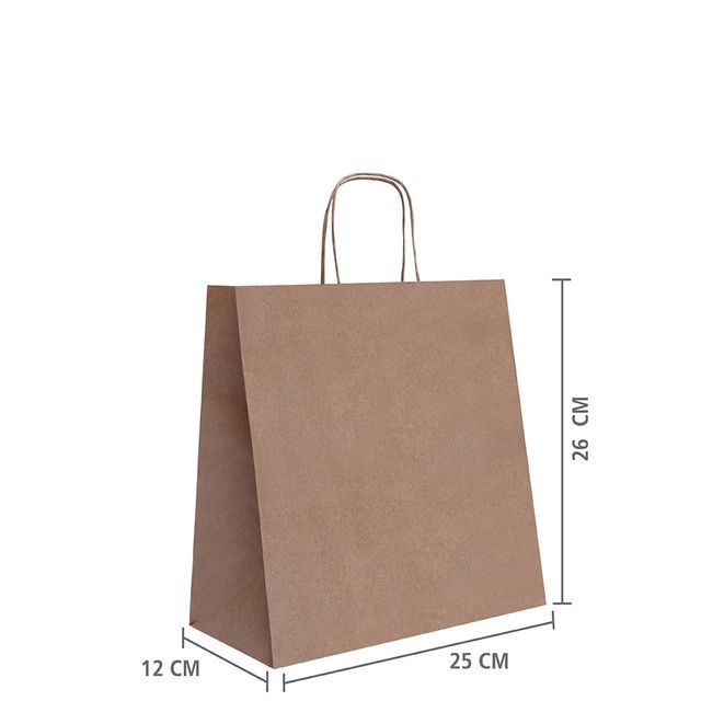 Sacola de papel kraft tamanho  Sacola de papel kraft tamanho