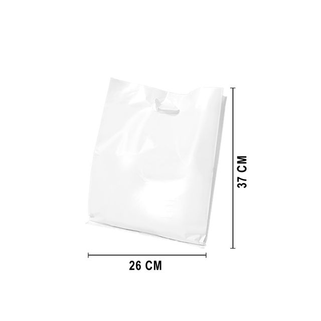 Sacola Plástico Alça Vazada P (Sem Impressão) 26x37 cm