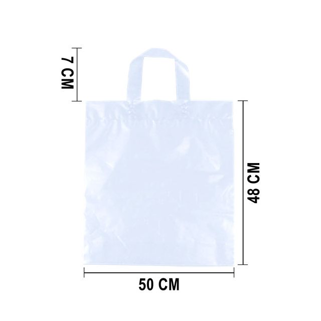 Sacola Plástico Alça Flex G (Sem Impressão) 50x48 cm
