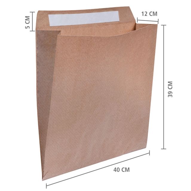 Envelope de papel kraft com fita dupla face tamanho Envelope de papel kraft com fita dupla face tamanho