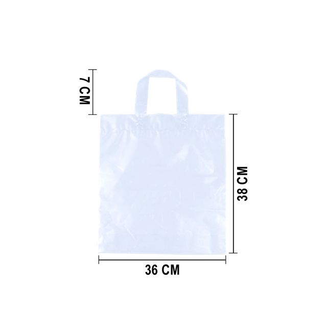 Sacola Plástico Alça Flex M (Sem Impressão)  36x38 cm