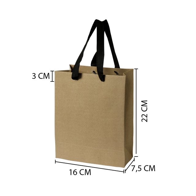 Sacola de papel kraft premium tamanho Sacola de papel kraft premium tamanho